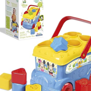 Clementoni - Mickey Mouse Shape Bus - Baby Toy 10 Months